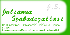 julianna szabadszallasi business card